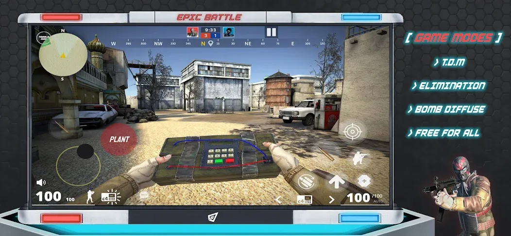 Epic Battle CS:FPS Mobile Game  [МОД Бесконечные деньги] Screenshot 3