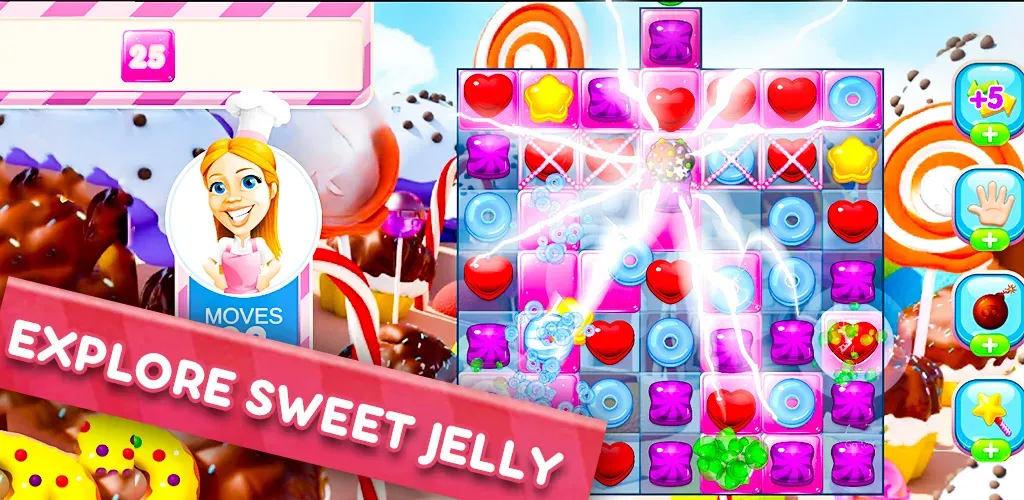 Jelly Kingdom Crush - Match 3  [МОД Много денег] Screenshot 3