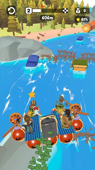 Raft Racing (ДИУАфтинг)  [МОД Бесконечные деньги] Screenshot 5