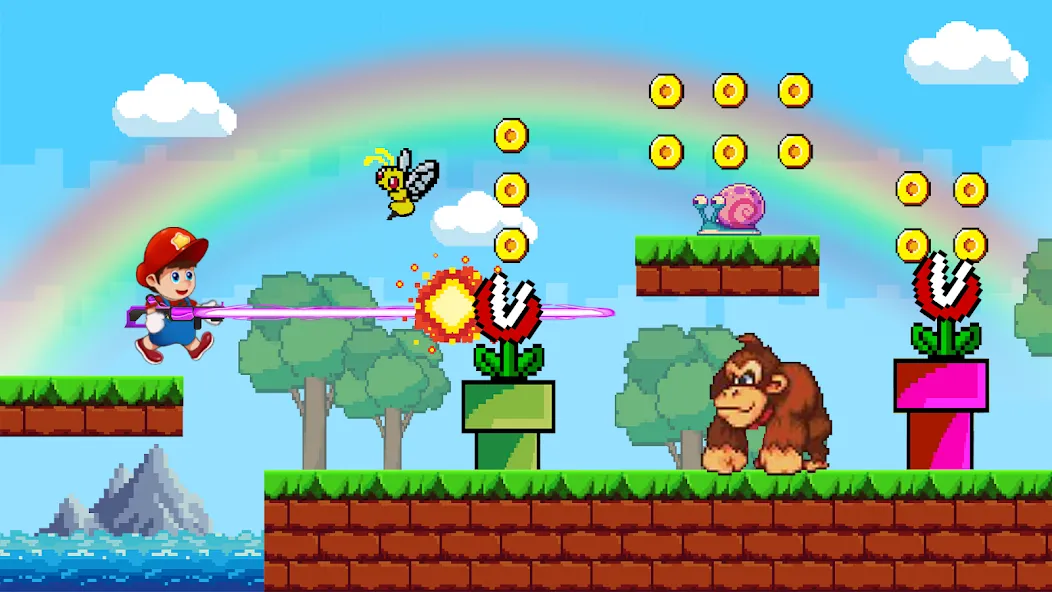 Super Mano : Adventure Jump (упер кэт ган)  [МОД Unlimited Money] Screenshot 2