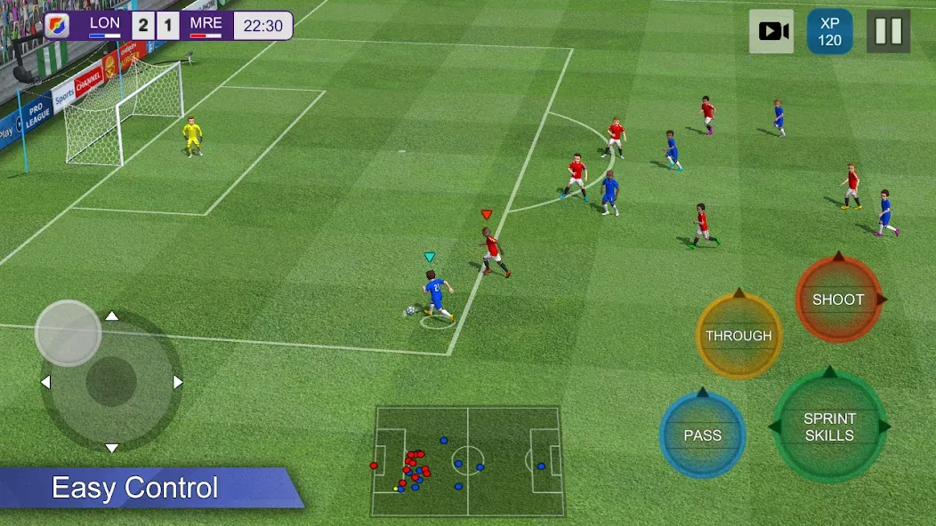 Pro League Soccer (Про лига футбола)  [МОД Unlimited Money] Screenshot 1