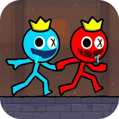 Скачать взломанную Red and Blue Stickman 2024 (Ред энд Блу Стикмен 2)  [МОД Меню] - полная версия apk на Андроид