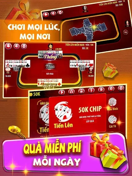 Tiến Lên Miền Nam - Tien Len  [МОД Бесконечные монеты] Screenshot 3