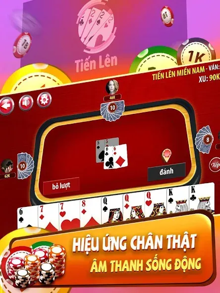 Tiến Lên Miền Nam - Tien Len  [МОД Бесконечные монеты] Screenshot 4