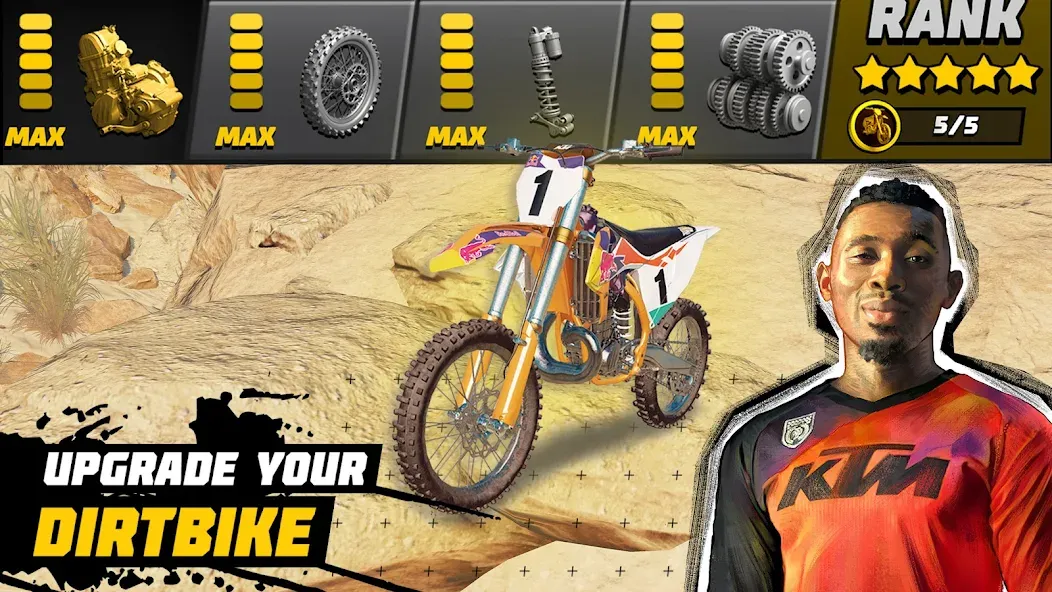 Dirt Bike Unchained: MX Racing (Дерт Байк Анчейнд)  [МОД Бесконечные монеты] Screenshot 3