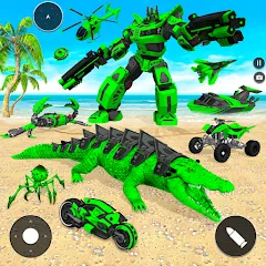 Скачать взлом Crocodile Animal Robot Games  [МОД Все открыто] - полная версия apk на Андроид