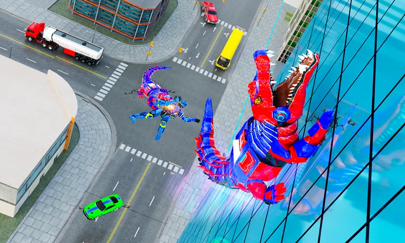 Robot Game Transform Crocodile  [МОД Много денег] Screenshot 1