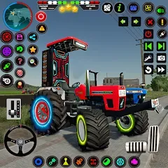 Взломанная Indian Tractor Farming Games  [МОД Mega Pack] - стабильная версия apk на Андроид