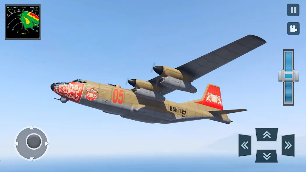 Real Plane Flying Simulator  [МОД Бесконечные монеты] Screenshot 2