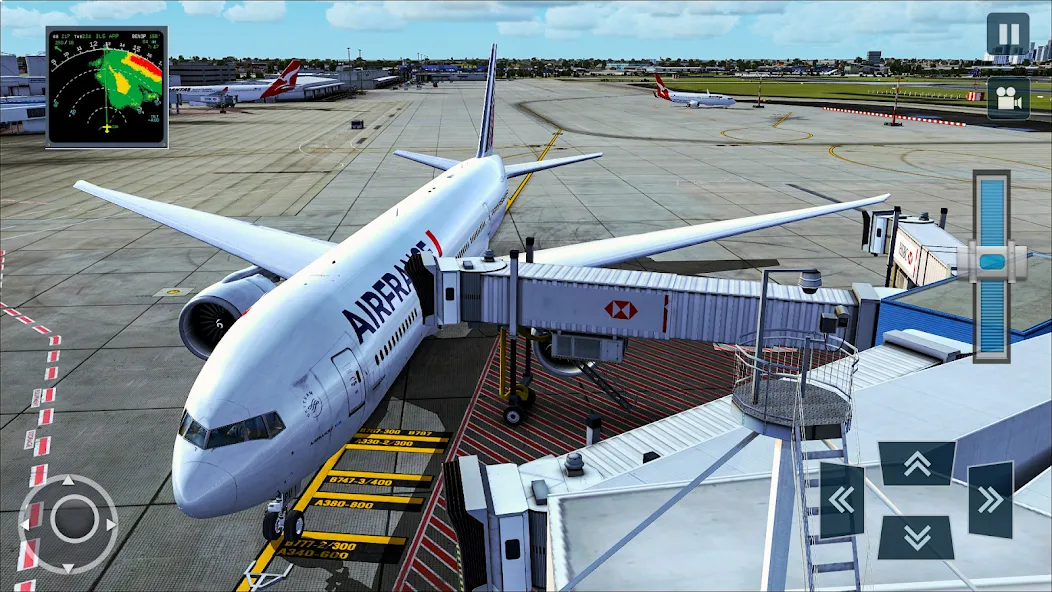 Real Plane Flying Simulator  [МОД Бесконечные монеты] Screenshot 3