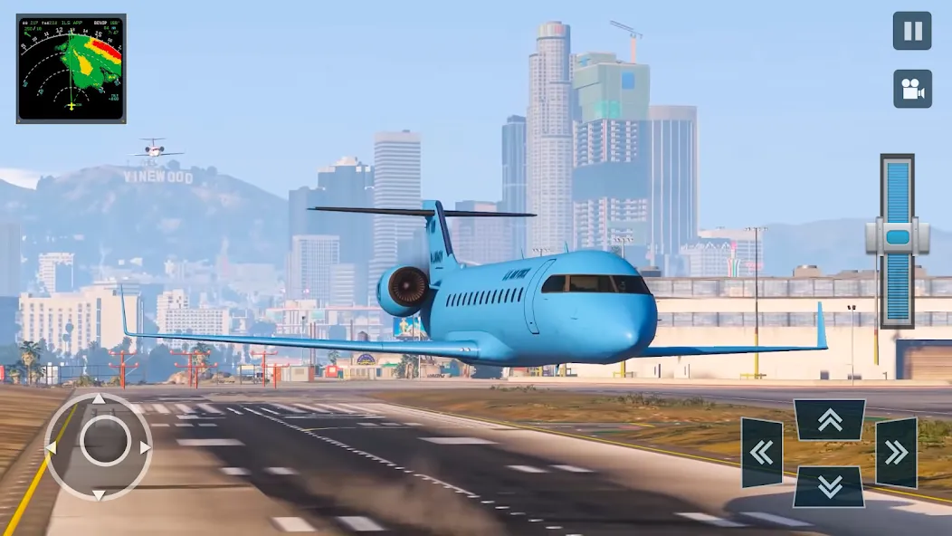Real Plane Flying Simulator  [МОД Бесконечные монеты] Screenshot 4