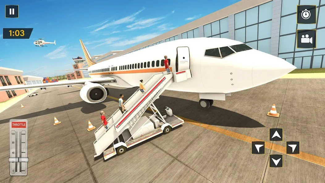 Real Plane Flying Simulator  [МОД Бесконечные монеты] Screenshot 5
