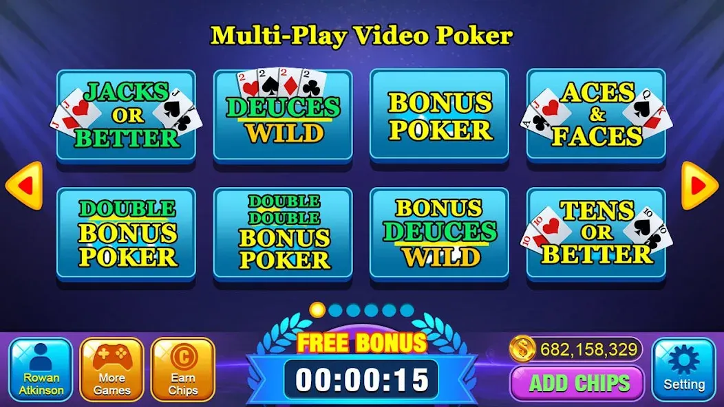 Video Poker Games - Multi Hand (Видео покер игры)  [МОД Бесконечные монеты] Screenshot 1