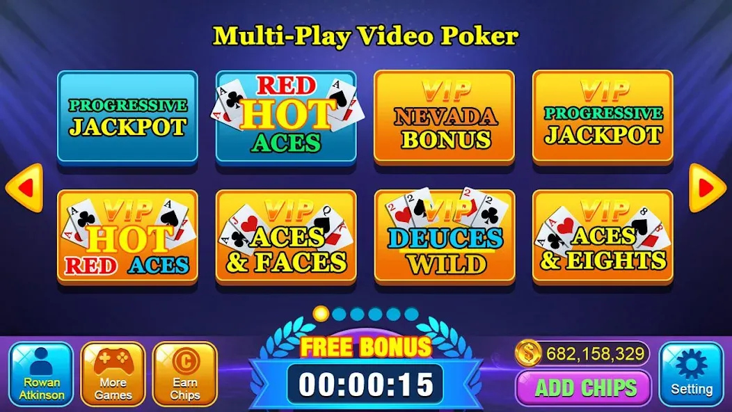 Video Poker Games - Multi Hand (Видео покер игры)  [МОД Бесконечные монеты] Screenshot 3