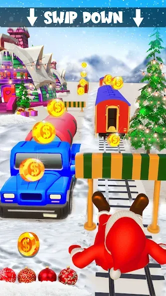 Xmas Santa Surfer Running Game (Ксмас Санта Серфер Раннинг Гейм)  [МОД Unlocked] Screenshot 4