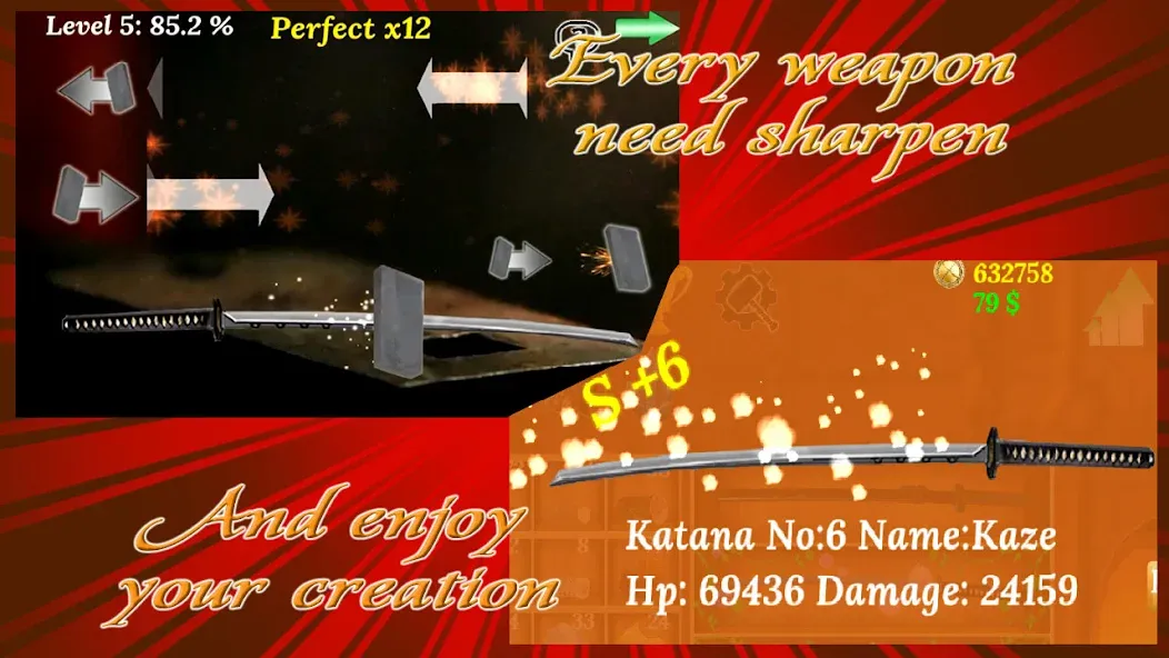 Katana Collection : blacksmith  [МОД Много денег] Screenshot 4