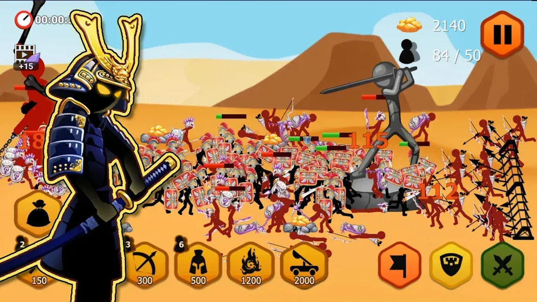 Stickman Battle 2: Empires War (Стикмен Битва 2)  [МОД Много денег] Screenshot 4