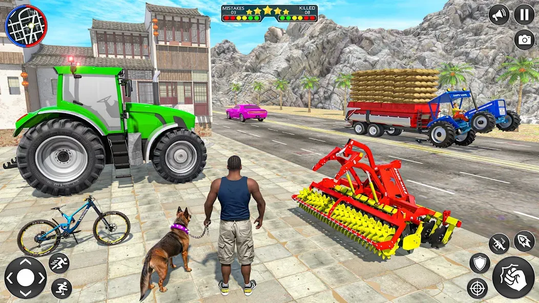 Indian Tractor Driving Game 3D (Фарминг Геймс)  [МОД Unlocked] Screenshot 1