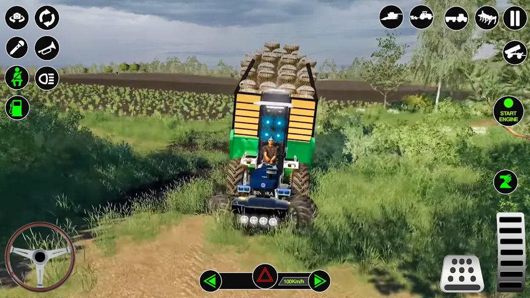 Farming Tractor Simulator Game  [МОД Бесконечные монеты] Screenshot 4