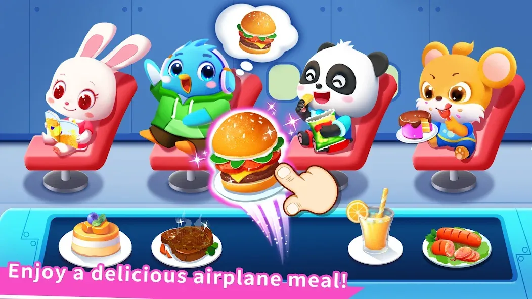 Baby Panda's Airport  [МОД Бесконечные монеты] Screenshot 2