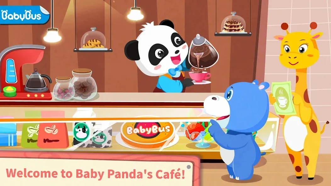 Baby Panda’s Summer: Café  [МОД Много монет] Screenshot 1