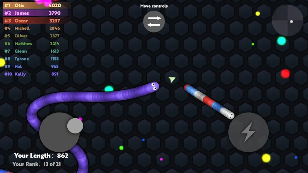 Slide.io - Hungry Snake Game  [МОД Unlocked] Screenshot 2