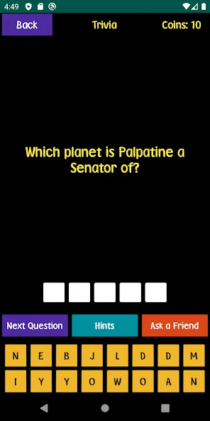 Quiz For SW Fans (Квиз для фанатов ЗВЗ)  [МОД Много монет] Screenshot 1