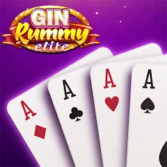 Взломанная Gin Rummy Elite: Online Game (Джин Рамми)  [МОД Unlimited Money] - полная версия apk на Андроид