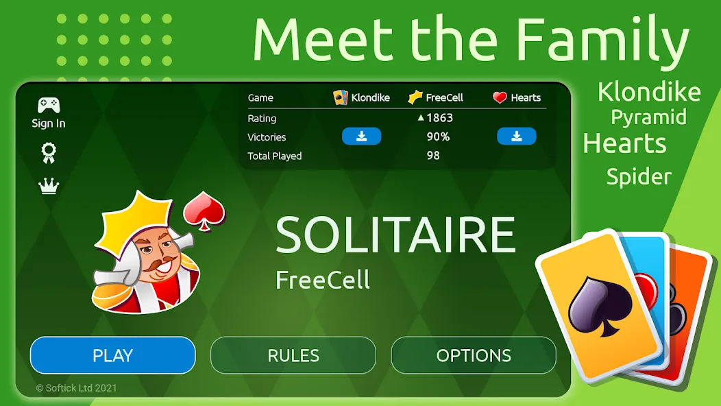 FreeCell  [МОД Menu] Screenshot 2