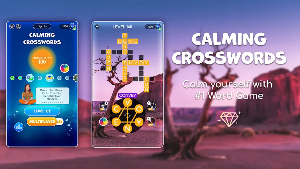 Calming Crosswords Word Puzzle  [МОД Mega Pack] Screenshot 1