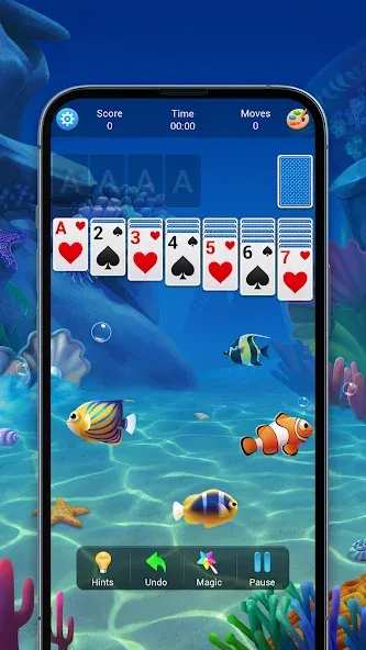 Solitaire, Klondike Card Games  [МОД Много монет] Screenshot 1