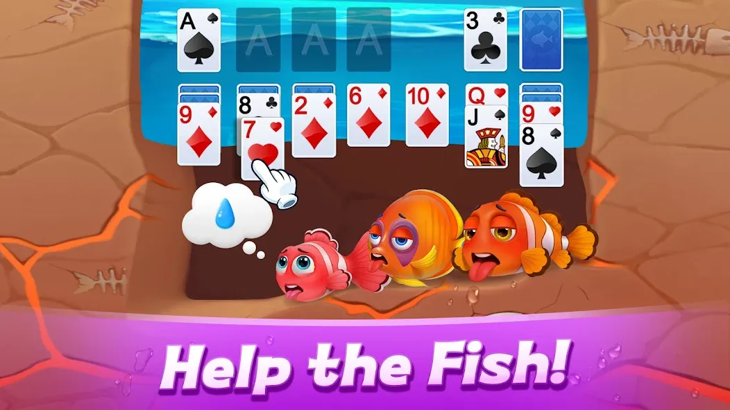 Solitaire 3D Fish  [МОД Unlocked] Screenshot 1