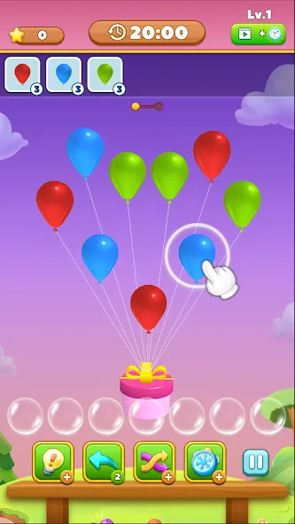 Match Triple Balloon (Матч Тройной Шарик)  [МОД Бесконечные монеты] Screenshot 4