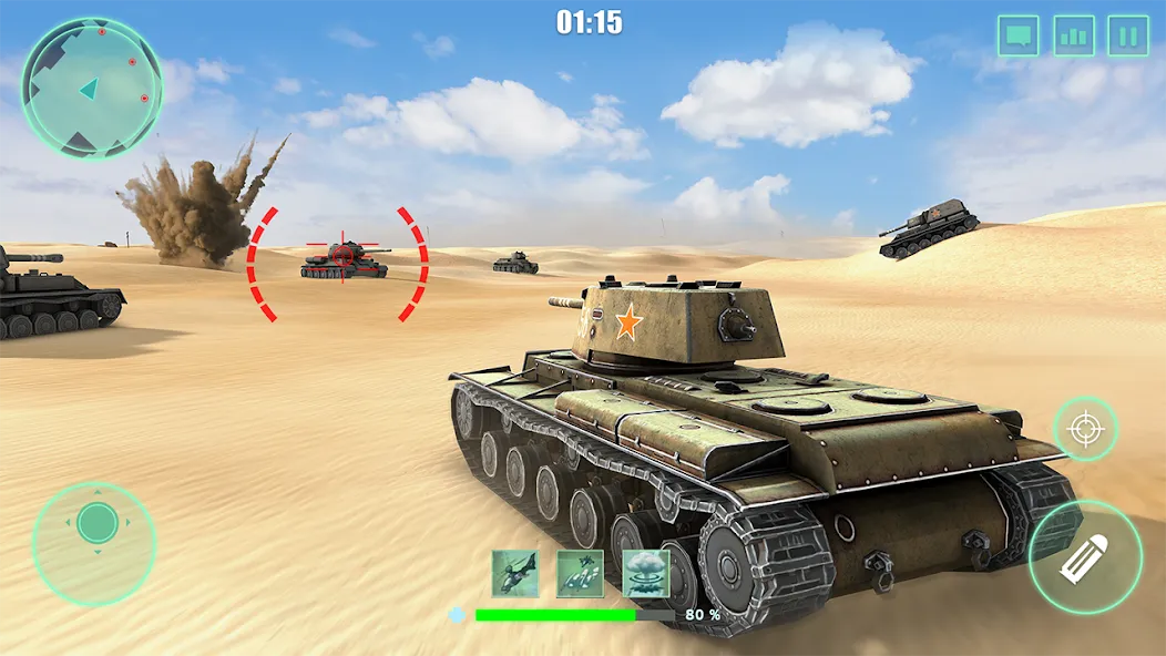 World Tanks War: Offline Games (Танковые военные машины Блиц)  [МОД Unlimited Money] Screenshot 2