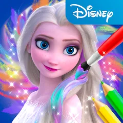 Скачать взломанную Disney Coloring World (Дисней)  [МОД Много монет] - последняя версия apk на Андроид