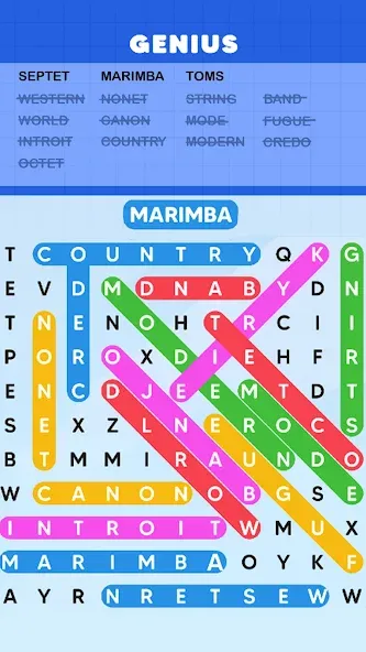 Word Search Puzzle Challenge (Уордсрч Пазл Челлендж)  [МОД Unlimited Money] Screenshot 3