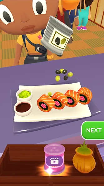 Sushi Roll 3D - Cooking ASMR (Суши Ролл 3D)  [МОД Unlimited Money] Screenshot 3