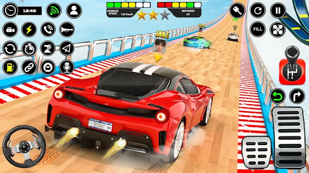 Crazy Ramp Car Stunt Master 3D (Крэйзи Рэмп Кар Стант Мастер 3Д)  [МОД Unlocked] Screenshot 4