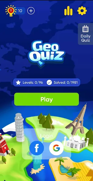 Geo Quiz: World Geo Trivia (Джио Квиз)  [МОД Unlocked] Screenshot 1