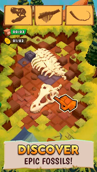 Dino Quest 2: Dinosaur Fossil (Дино Квест 2)  [МОД Unlocked] Screenshot 1