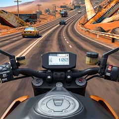 Скачать взломанную Moto Rider GO: Highway Traffic (Мото Райдер ГО)  [МОД Бесконечные монеты] - стабильная версия apk на Андроид