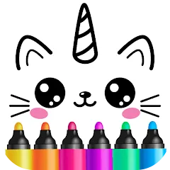 Взломанная Drawing for kids! Toddler draw  [МОД Menu] - полная версия apk на Андроид