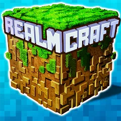 Скачать взломанную Mini Block Craft Realm Craft (РеалмКрафт)  [МОД Unlimited Money] - стабильная версия apk на Андроид