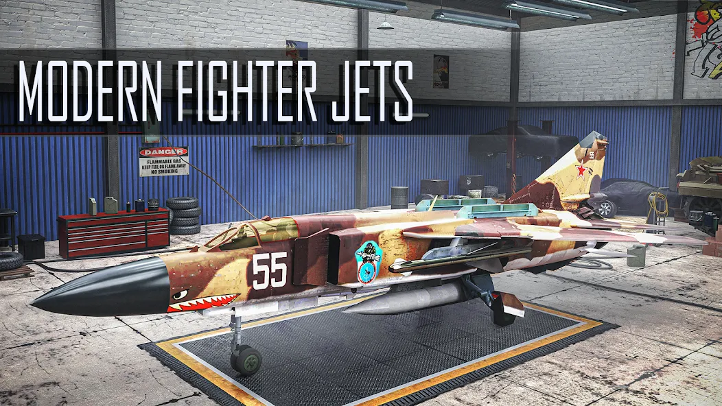 Jet Fighter: Sky Combat 3D (Джет Файтер)  [МОД Все открыто] Screenshot 3