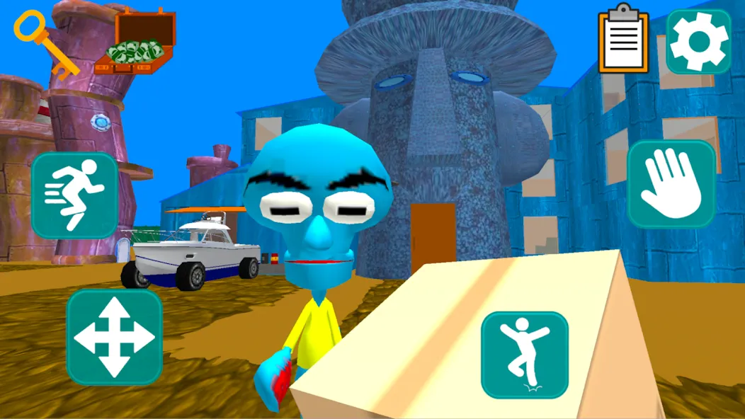 Squid Neighbor. Sponge Escape  [МОД Бесконечные монеты] Screenshot 1