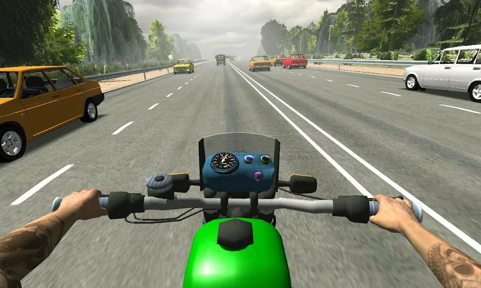 Russian Moto Traffic Rider 3D  [МОД Mega Pack] Screenshot 3