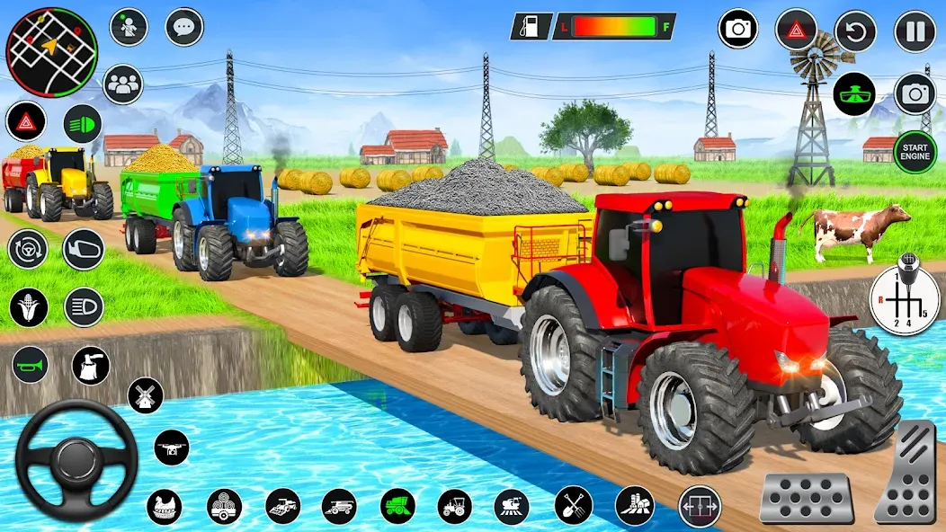 Real Tractor Driving Games (Риал Трактор Драйвинг Геймс)  [МОД Бесконечные деньги] Screenshot 1