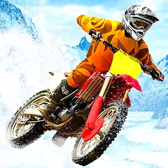 Взлом Snow Tricky Bike Stunt Race 3D  [МОД Unlocked] - полная версия apk на Андроид