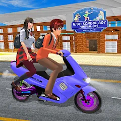 Взломанная High School Boy Virtual Life  [МОД Меню] - последняя версия apk на Андроид