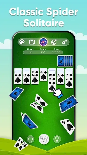 Spider Solitaire (Спайдер Солитер)  [МОД Много денег] Screenshot 1